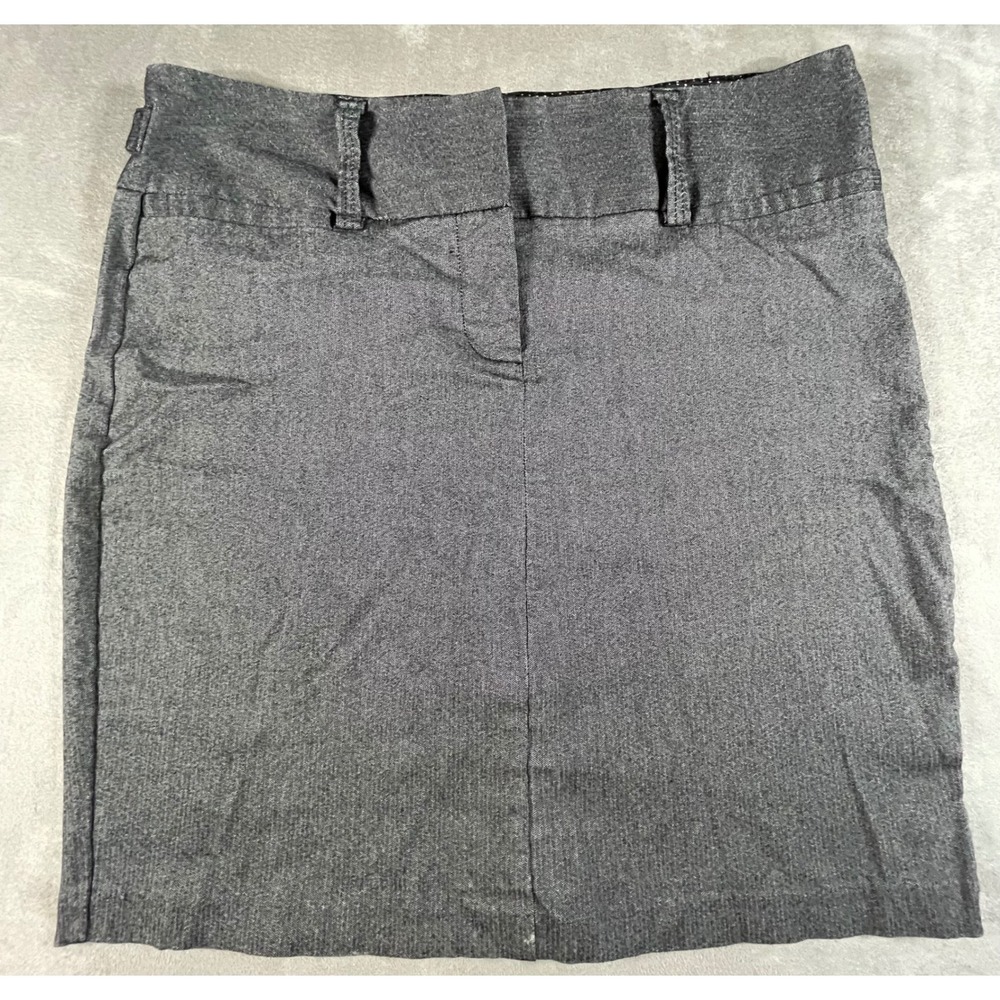 Maurices Pencil Skirt Womens 9/10 Gray Herringbone Career Stretch Mini Skirt